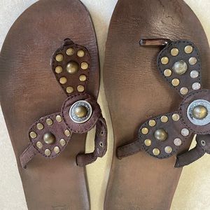 Brown with Gold sandals